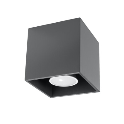 Plafond QUAD 1 Aluminium Anthrazit G9 LED SOLLUX LIGHTING Wohnzimmer Esszimmer
