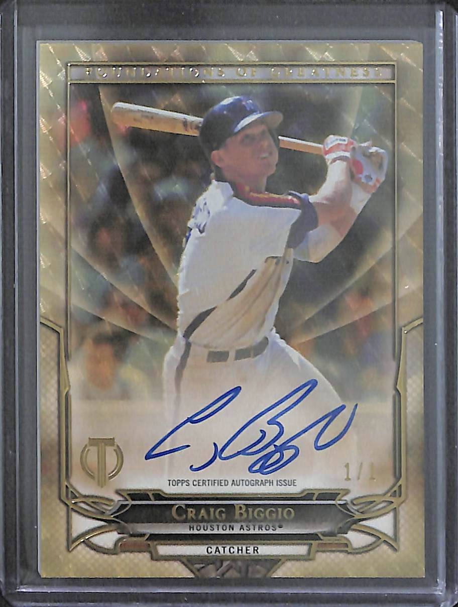 2016 Topps Tribute Superfractor Autograph #THEN-CB Craig Biggio No 1 of 1