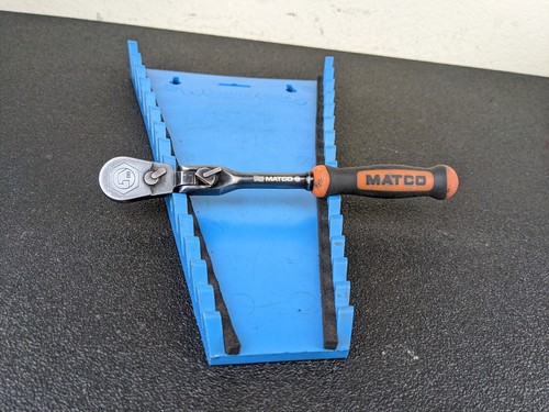 #bj099 MATCO Tools Afr68blfm 1/4" DRIVE 7-3/4" Black LOCKING FLEX RATCHET Orange