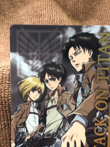 Tarjeta de oblea Attack on Titan Eren Levi Armin No. 19 Colección de juguetes de personajes 2014 - Imagen 5 de 10