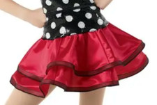 WEISSMAN They Don't Know 2-10670 TUTU SKIRT Red w/Black/White Polka-dot LC L CH.