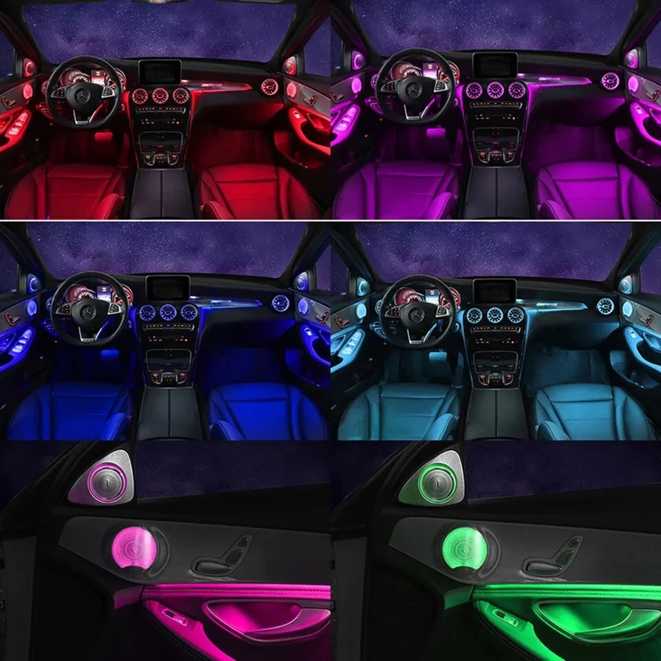 For Mercedes Benz C-Class W205 GLC X253 Interior Trim Set  Ambient Light 2015+ - Image 3 of 4