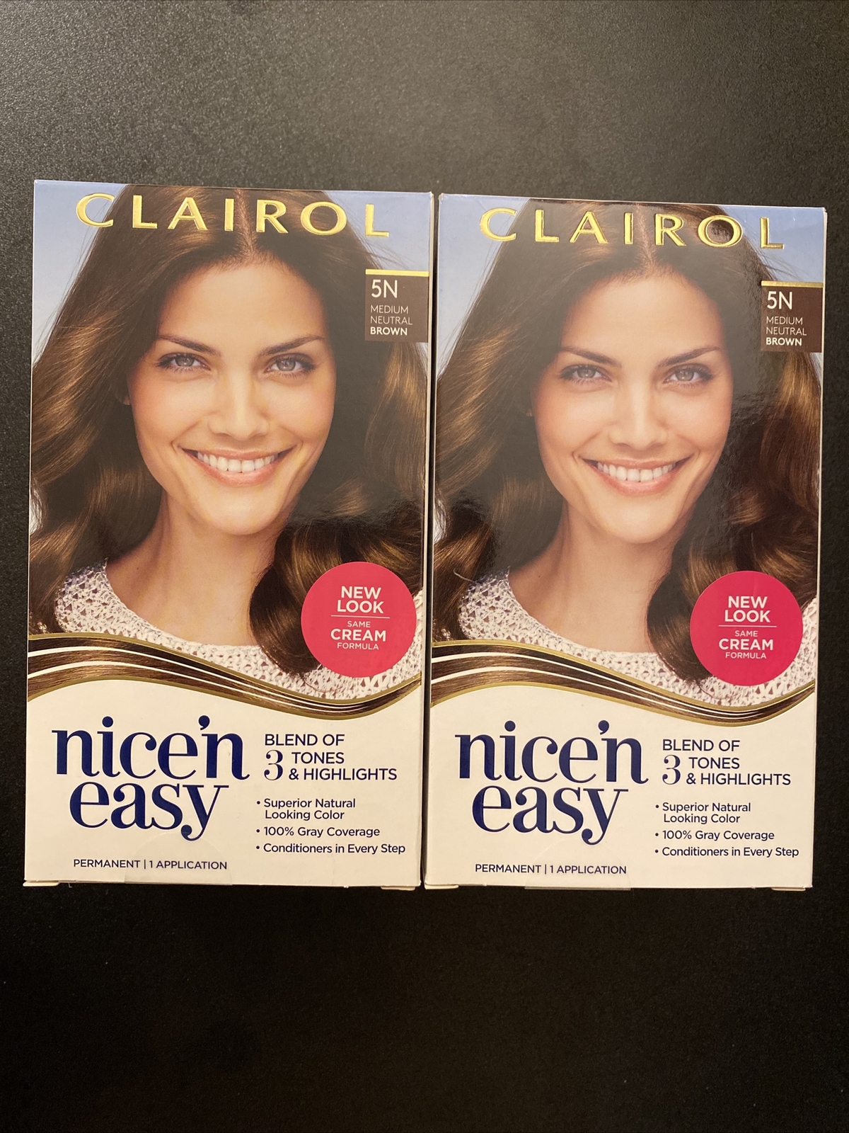 2 *Clairol Nice'n Easy Permanent Hair Color Cr&egrave;me 5N Medium Neutral Brown