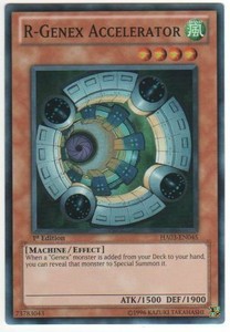 R-Genex Accelerator - HA03-EN045 - Super Rare - Unlimited Edition x3 - Near Mint