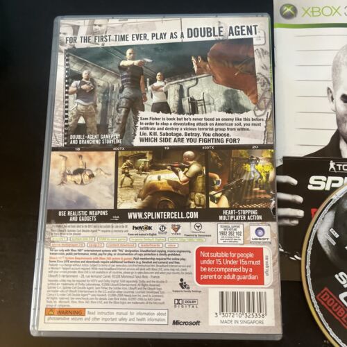 Tom Clancy's Splinter Cell Double Agent - Microsoft Xbox 360 PAL with Manual - Picture 3 of 5