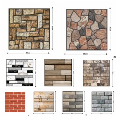 Tile Brick Wall Sticker Waterproof Panel Wallpaper Self-adhesive 10/20Pcs PVC 3D