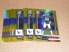 2022 Panini Donruss GOLD PREMIUM STOCK LOT OF 21 CHRISTIAN KIRKSEY TEXANS #45