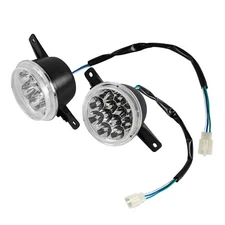 2x 12v LED HEADLIGHT 3 wire ATV Quad GY6 150CC 250CC Taotao Coolster Bull Kazuma