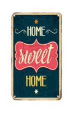 Home Sweet Home Classic Retro Rustic Welcome 8x12 Aluminum Metal Sign