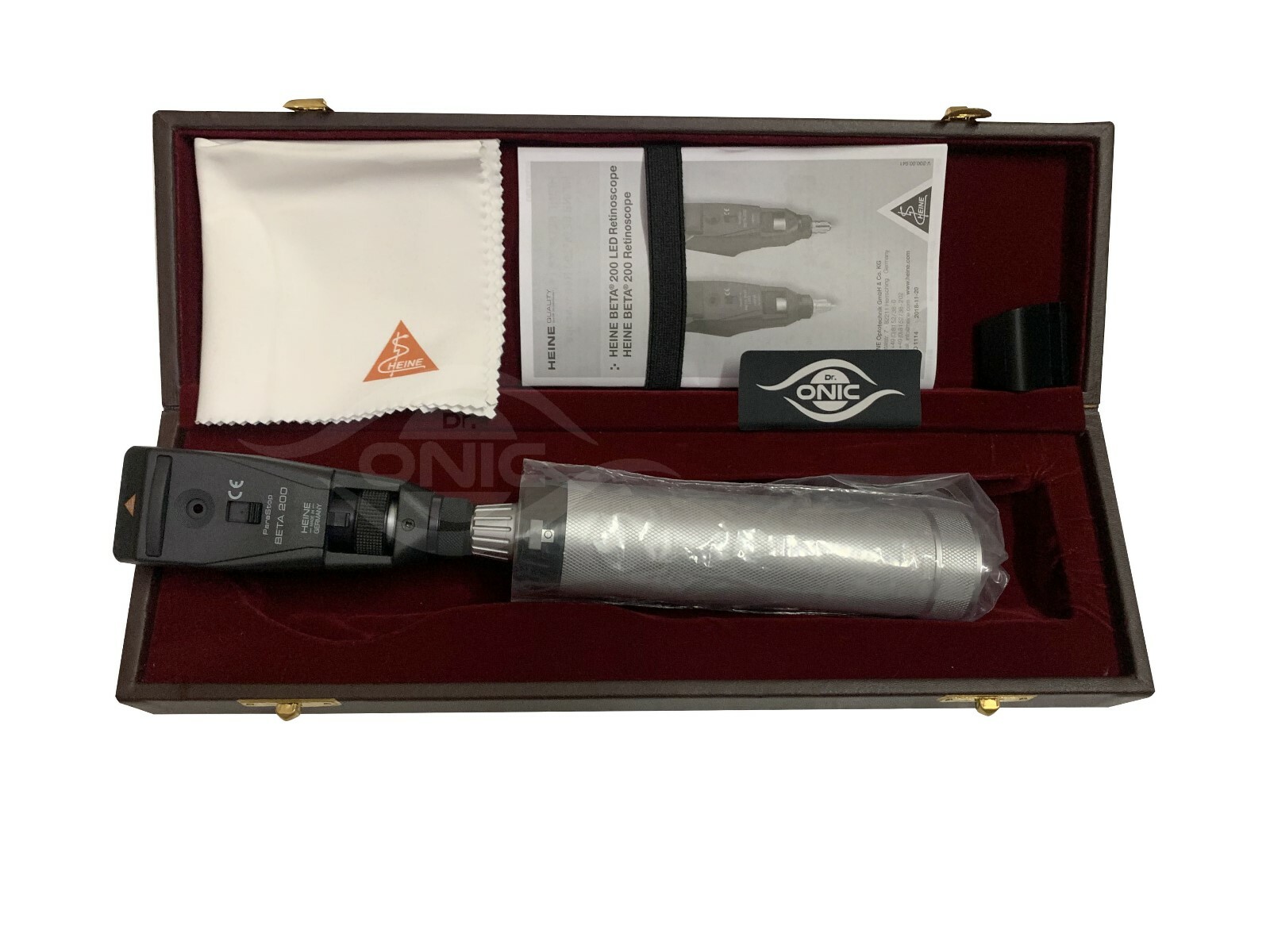 Original Heine BETA 200 Streak RETINOSCOPE and Large Battery Handle