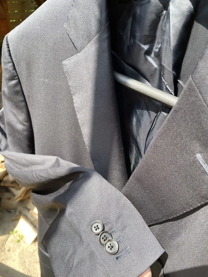 Blazer Isaia Napoli Azul Marino 3 Rollos 2 Talla 56 EE. UU. 46 Puños de Cirujano Aquaspider  Foto 2 de 4