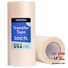 12" x 300' Roll of Clear Transfer Tape for Vinyl, Made in America, Premium