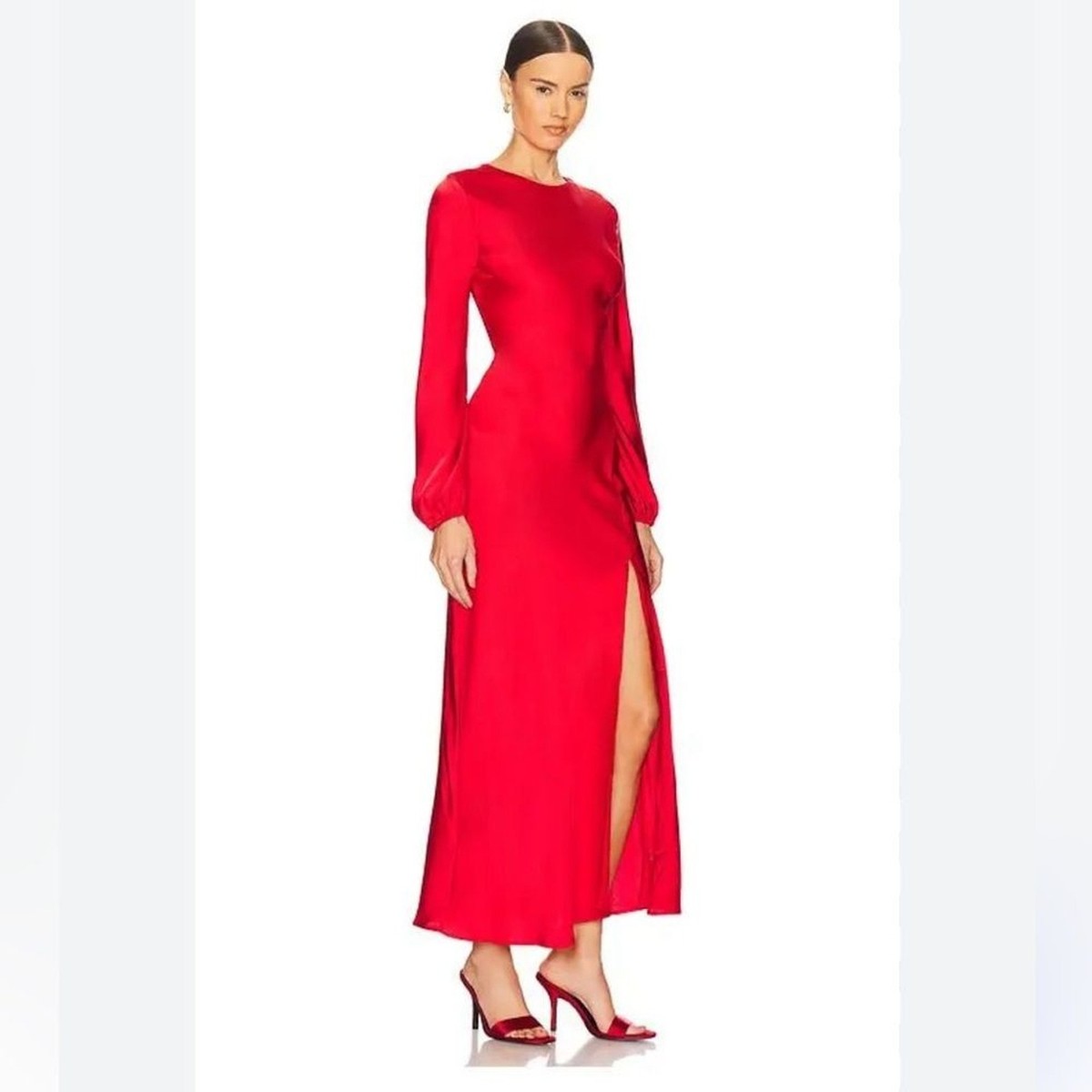 Elyse Satin Maxi Dress in Red | ASTR the Label | J. Longs | MN S Elyse Satin Maxi Dress in Red | ASTR the Label | J. Longs | MN S