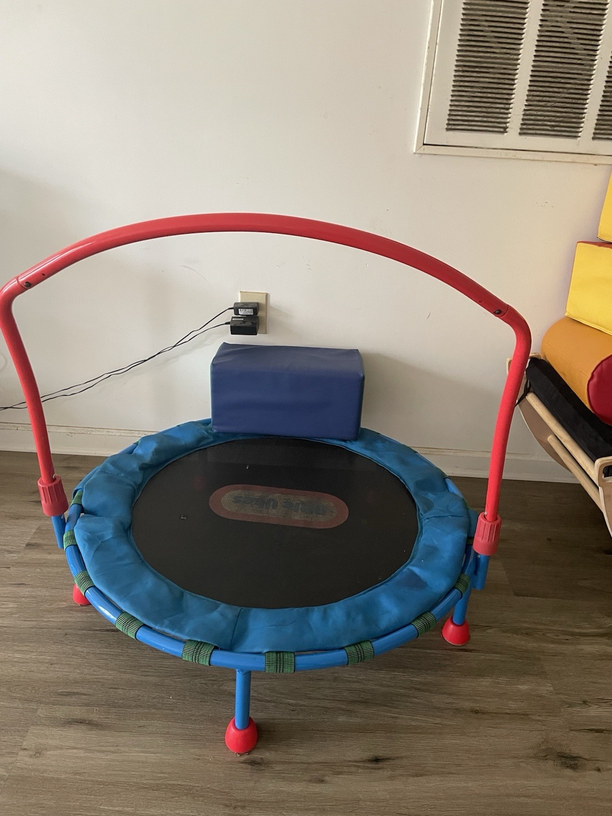 Little Tikes Child Size Trampoline with Handlebar Blue Red A