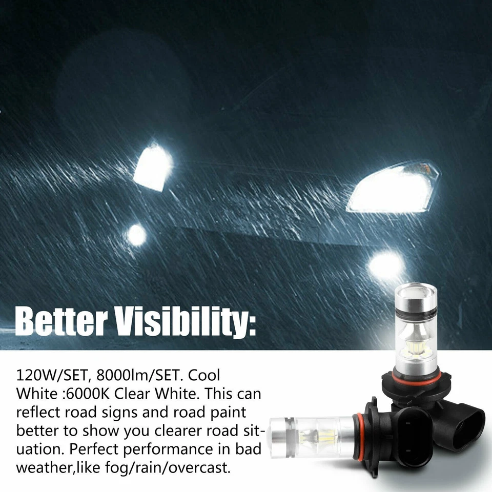 Kit de faros antiniebla LED blancos para Toyota Avalon sedán 4 puertas 2000-2007 Foto 3 de 4