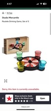 Wembley Spinner Shots Drinking Game. With 4 Colorful Shot Glasses.
