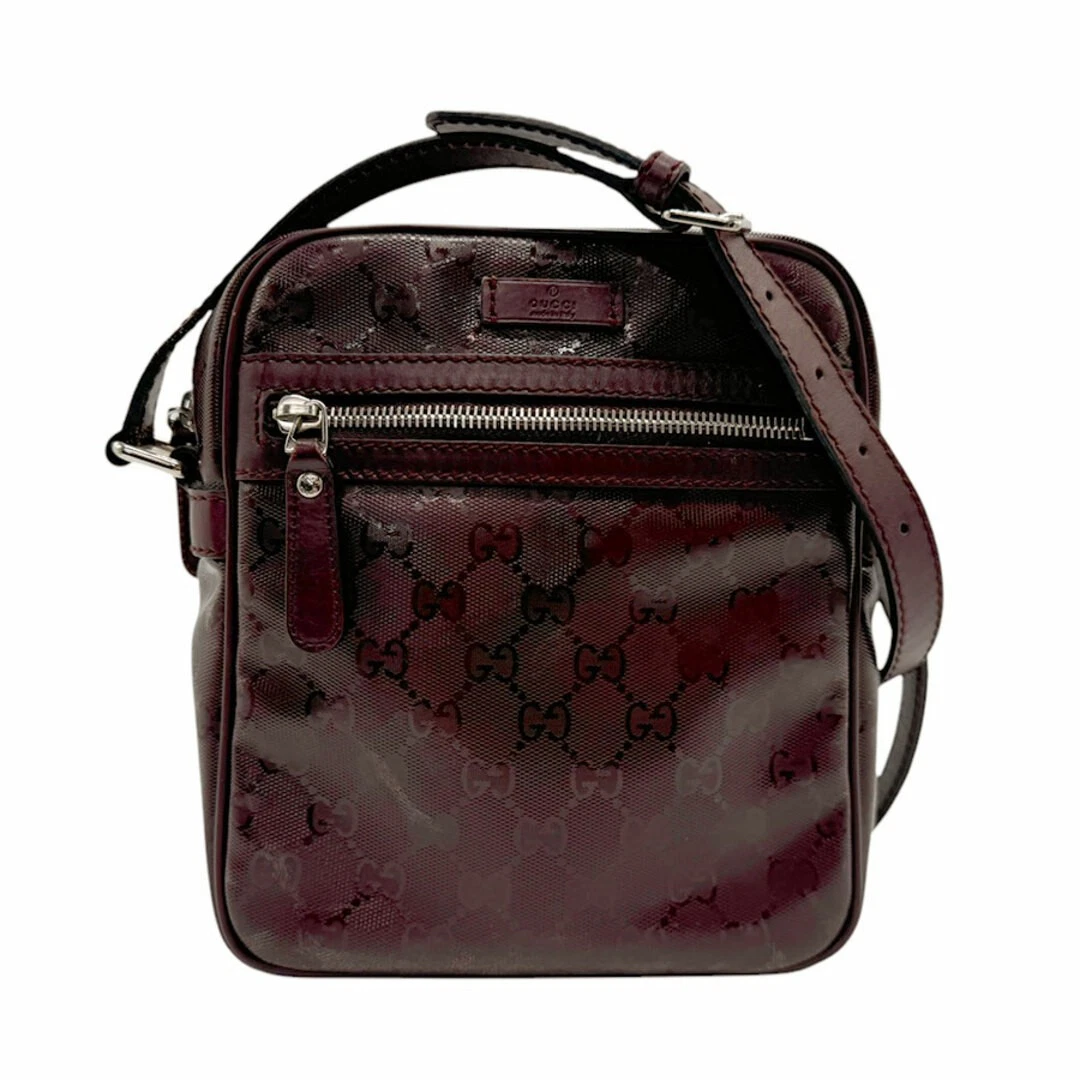 Sac bandoulière Gucci Gg Imprime Pvc Bordeaux Uni 233268 occasion Z3131