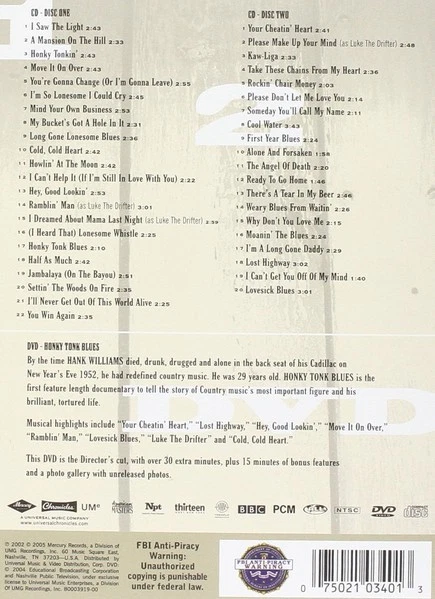 HANK WILLIAMS US Import 3 Disc CD DVD BOX Set The Ultimate Collection - Image 3 of 3