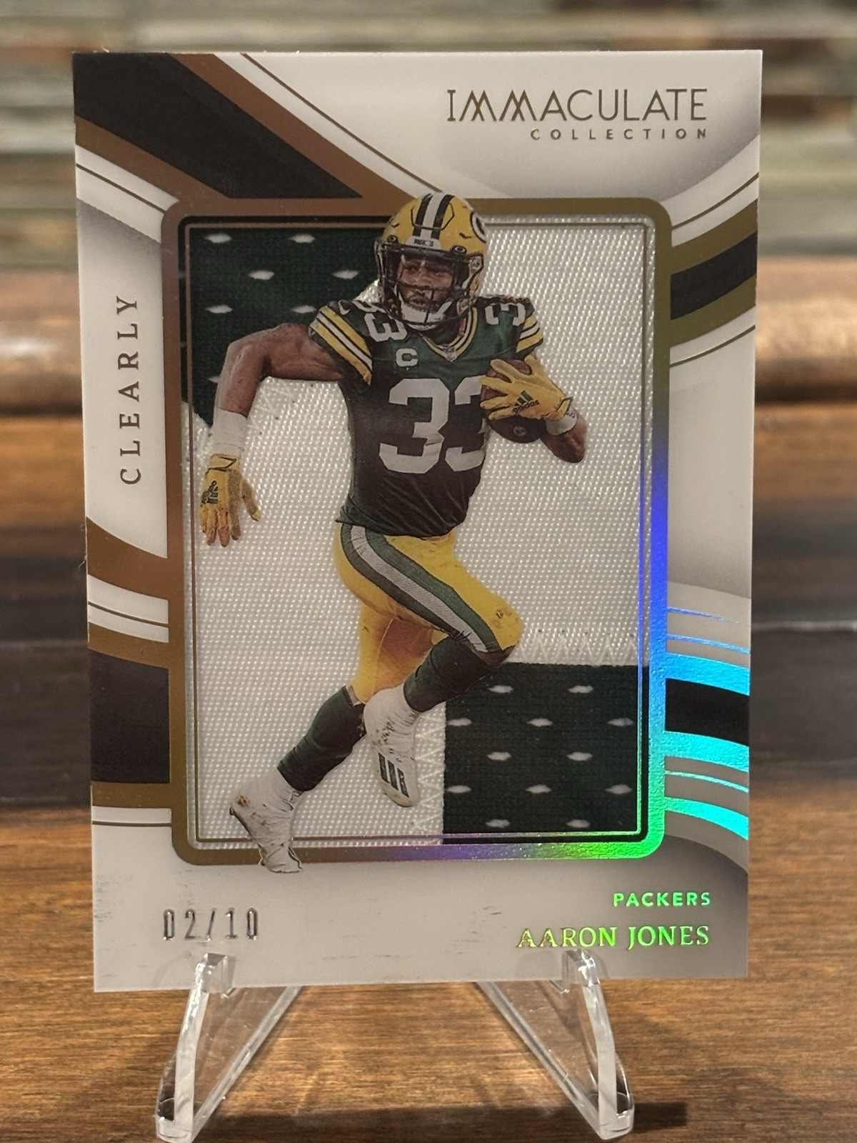 2023 Panini Immaculate Collection Aaron Jones Clearly Patch Prime /10