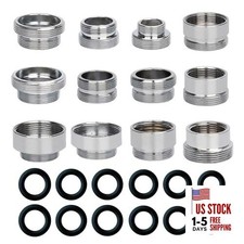 12 PCS Faucet Adapter Kits, Kitchen Aerator Adapter Male To Female Water
