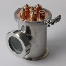 4" Stainless/ Copper Tri Clamp Alcohol Distiller Reflux Bubble Column Section