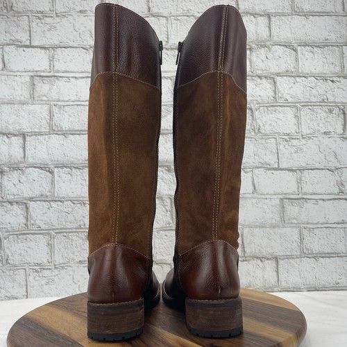 Vintage L.L. Botas de montar Bean para mujer 6,5 M de cuero y gamuza con cremallera hasta la rodilla marrón - Imagen 4 de 18