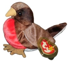 Ty Beanie Baby - EARLY the Robin - NEW MINT with MINT TAGS - Stuffed Animal Toy