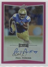 2016 Leaf Metal Draft Pink Prismatic Holiday Bonus 14/15 Paul Perkins Auto 0f8
