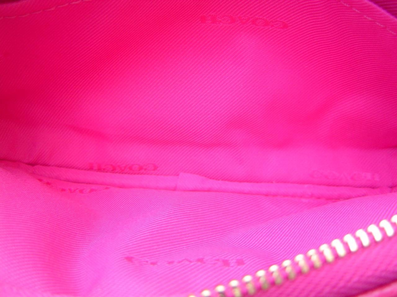 AUTHENTIC COACH RUBY PINK PEBBLE LEATHER BAG/POUC… - image 21