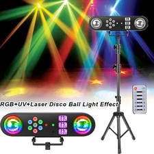 Set illuminazione palcoscenico con treppiede mobile DMX RGBW LED discoteca laser DJ effetto luce