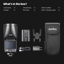 Godox V1 mid TTL HSS Round Head Flash Light Speedlite Canon Nikon Olympus Sony