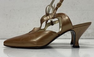 Peter Fox Leather Broze Slingback Heels Women's Sz 9.5B