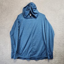 Adidas Primegreen Hoodie Sweatshirt Womens Large Blue Pullover Athleisure Casual
