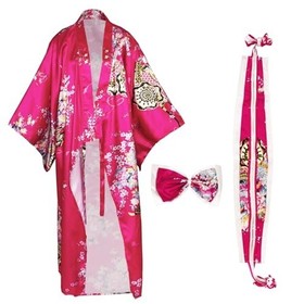 Japanese Yukata Kimono for Women - Geisha Costume, Anime Cosplay Robe & Accessor