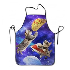 Funny Apron for Men Women Baking Gardening Sewing BBQ Waterproof Cute Taco Cat