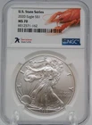 2020 American Silver Eagle NGC MS70 - U.S. State Series LUISIANA (BT1433)