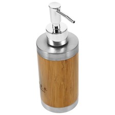 Liquid Soap Dispenser 250ml Bamboo Plastic Stainless Steel for Handwash
