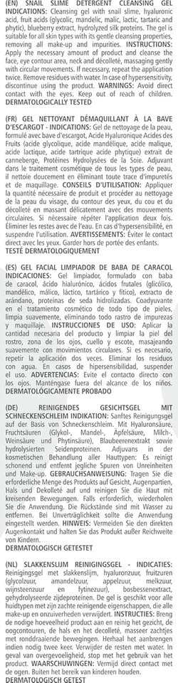 Bava Di Lumaca Gel Detergente Struccante 150Ml Viso Occhi Pelle Grassa Mista Sec - Immagine 2 di 4