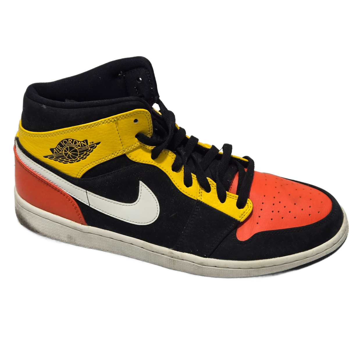 Nike Mens Air Jordan 1 SE Mid Top Sneakers Shoes Amarillo Orange