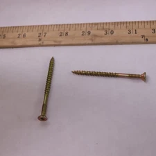 Grabber 10 x 3" Lox 2 Flat Scavenger Head Yellow Zinc Bulk Coarse Thread 20 lbs