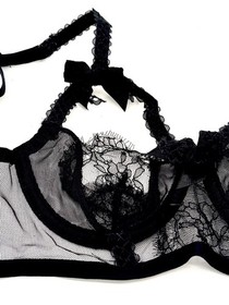 Agent Provocateur "Alina" Open Black lace Bra 32B