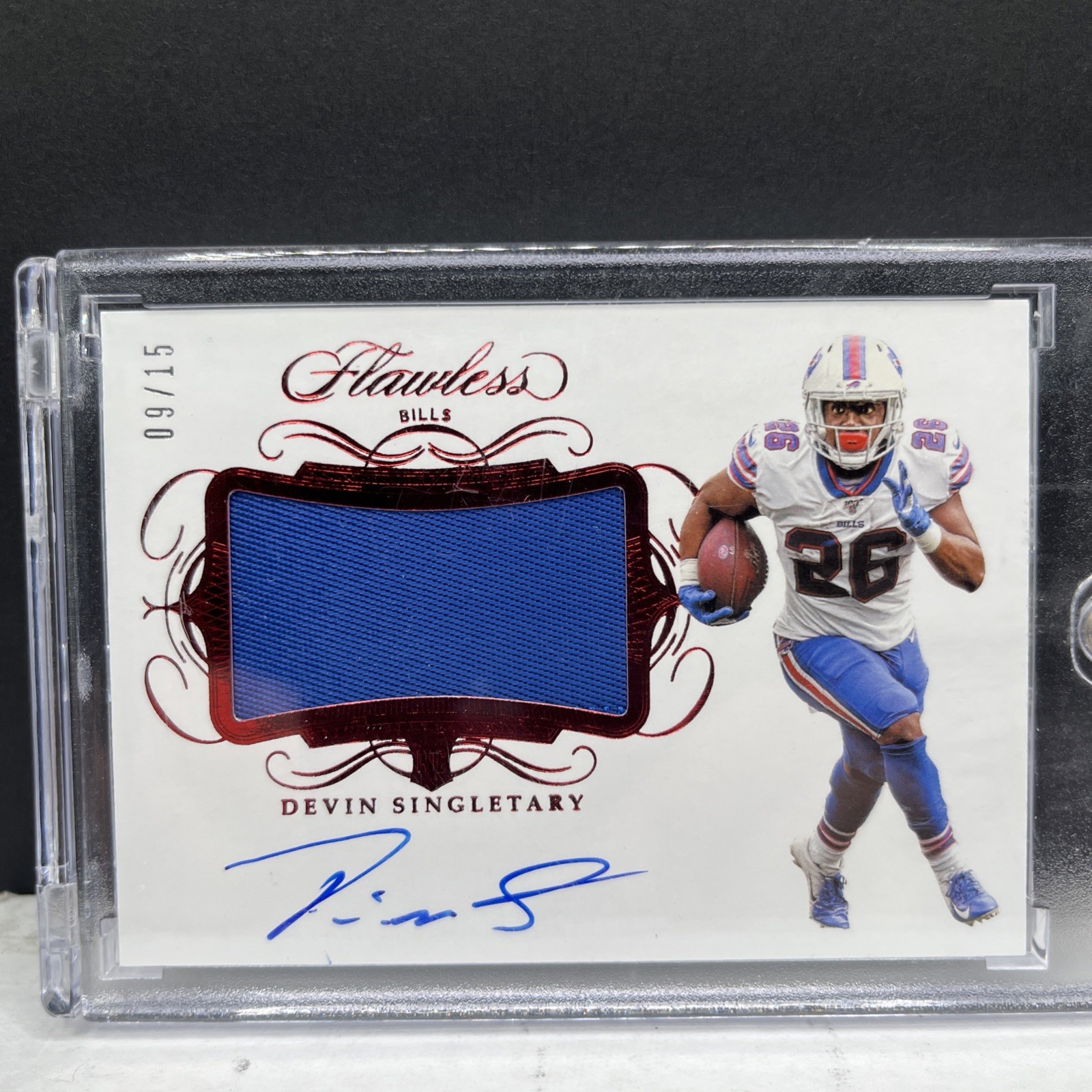Devin Singletary Panini Flawless Rookie Patch Autographs #RPADS Ruby