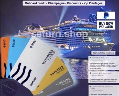 MSC Cruises Diamond LIFETIME Card Voyagers Club Instructions Status Benefits