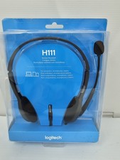 Logitech H111 Black On the Ear Stereo Headset NEW