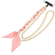 Crossbody Phone Lanyard, Scarf Metal Purse Replacement Strap, Light Pink