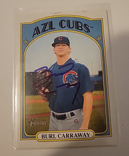 Burl Carraway Signed 2021 Heritage Minors Baseball Card Chicago Cubs #149
