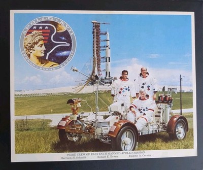 NASA Apollo 17 Press Photo Prime Crew Of Eleventh Manned Apollo Mission 8x10