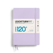 Leuchtturm1917 A5 Lilac Blank Notebook 120gsm Durable Hardcover 203 Pages