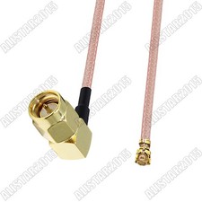 IPX/u.fl to SMA Male Right Angle Connector RF Pigtail RG178 Coax Cable Mini-PCI