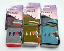 3 Pack Smartwool Women's Hike Merino Wool Crew Socks Athletic Size Med 3 Colors